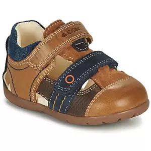 image of Geox KAYTAN boys's Childrens Sandals in Brown - Sizes 2 toddler,3 toddler,4 toddler,4.5 toddler,5.5 toddler,6 toddler,7 toddler,7.5 toddler