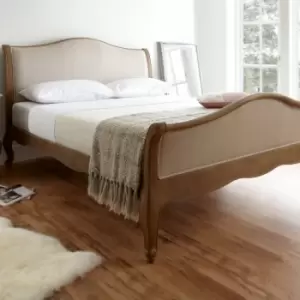 Image of Amelia Oak Bed Frame - hfe - King Size Bed Frame Only - Light Wood