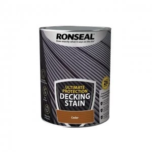 image of Ronseal Ultimate Protection Decking Stain Cedar 5 litre