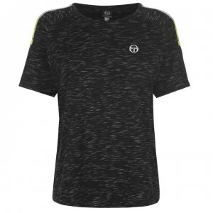 Sergio Tacchini Zamai Tee Ladies - Black/Wht/Yel