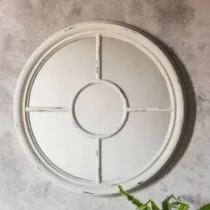 Image of Nikos Round Mirror 70x70cm White