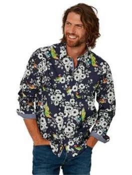 image of Joe Browns Joe Browns Beautiful Bird Shirt, Navy, Size S, Men