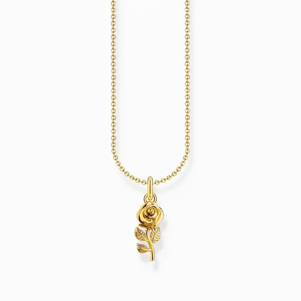 Image of Thomas Sabo Sterling Silver Basics Gold Gold Plated Necklace KE2269-41