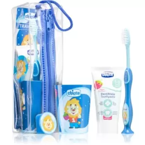 image of Chicco Oral Care Set Travel Packaging for Kids 36M+ Boy