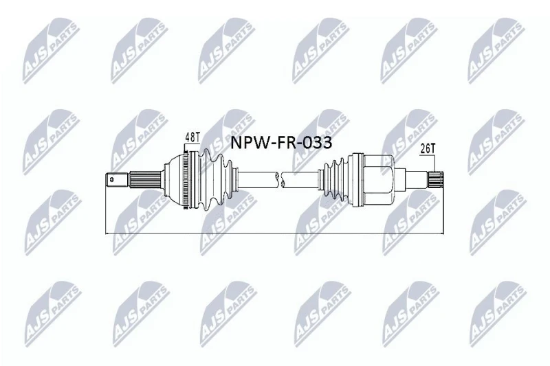 Image of NTY Drive shaft NTY NPW-FR-033