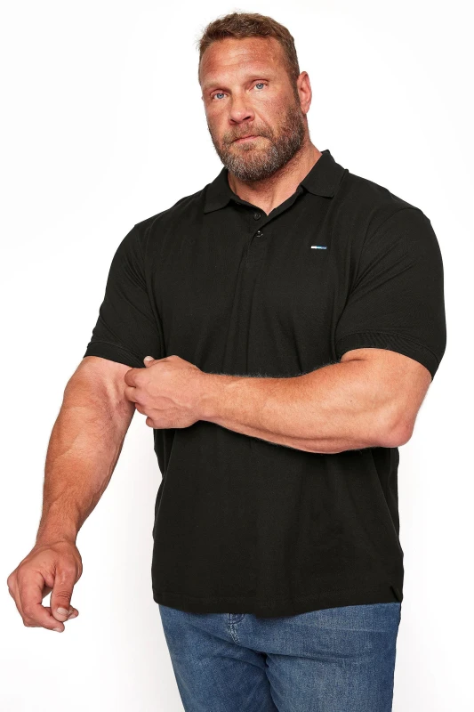 Image of BadRhino BadRhino Men Short Sleeve Polo Shirt in Black Size: X-Large Black XL Male 5057147733693