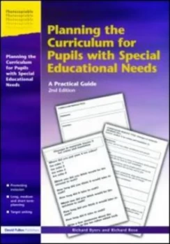 Image of Planning the Curriculum for Pupils with Special Educational Needs by Richard Byers Paperback