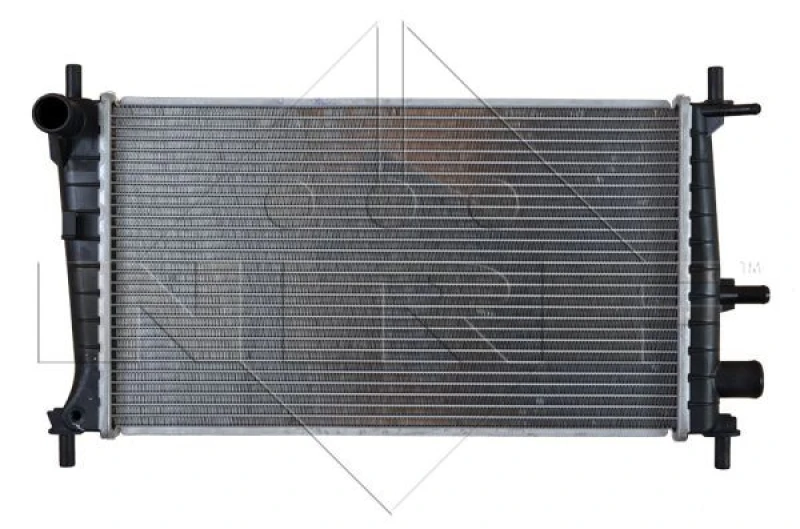 Image of NRF 54666 Engine radiator Brazed cooling fins, Aluminium, with mounting parts Aluminium Radiator,engine cooling (470)