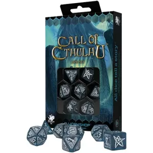 image of Call of Cthulhu Abyssal & White Dice Set