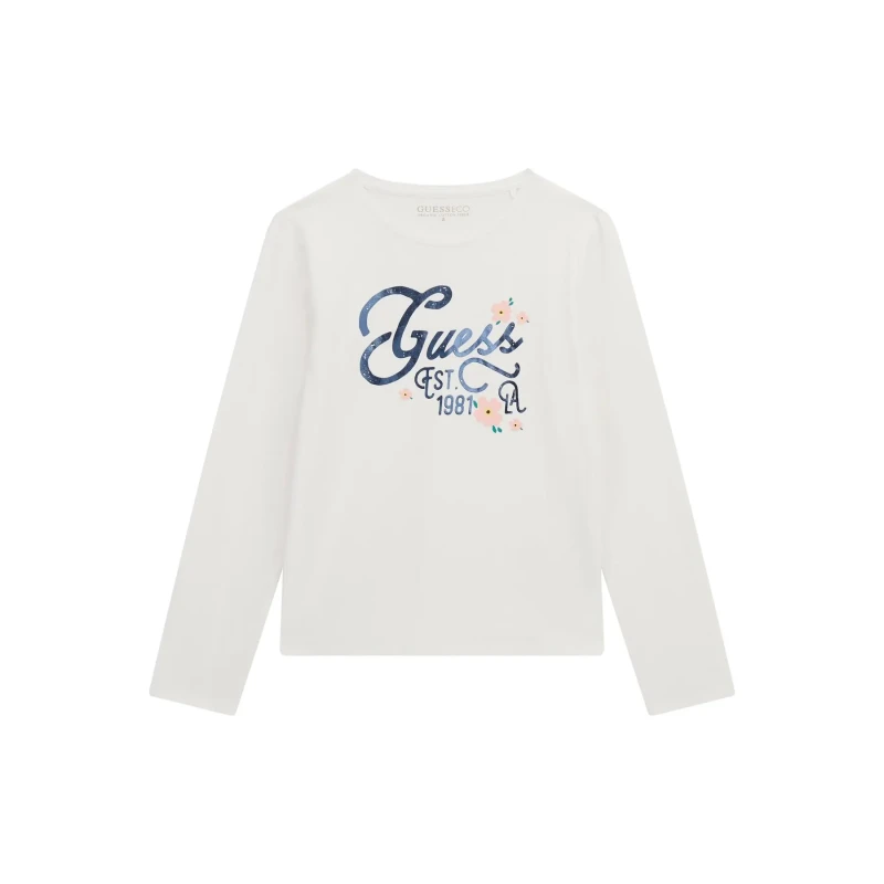 Image of Guess Long sleeve T-Shirt Guess Blanc Male 8 ans