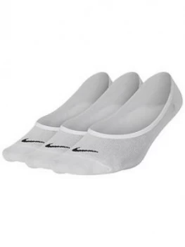 Image of Nike Everyday Lightweight Socks (3 Pack) - White Size M 5-8, Women
