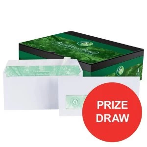 Image of Basildon Bond DL Peel and Seal 120gm2 Recycled Wallet Window Envelopes White Pack of 500