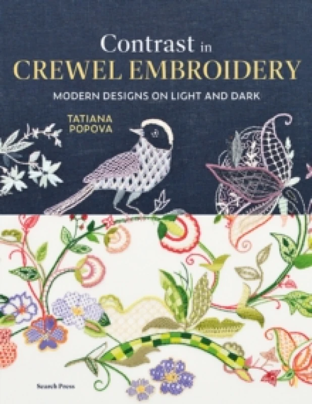Image of Contrast in Crewel Embroidery : Modern Designs on Light and Dark Hardback