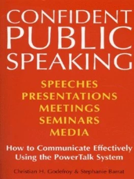 Image of Confident Public Speaking by Christian Godefroy Book