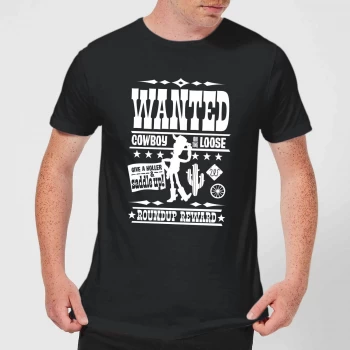 image of Toy Story Wanted Poster Mens T-Shirt - Black - 3XL - Black