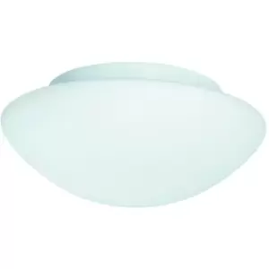 Image of Searchlight Bathroom Flush - Bathroom Flush 2 Light Ceiling Round White with Opal Glass IP44, E27