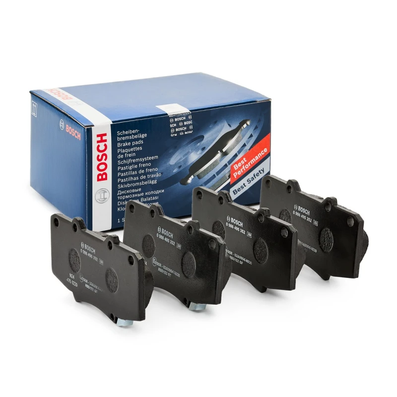 Image of Bosch 0 986 495 352 Brake pad set with acoustic wear warning Low-Metallic Brake Pad Set,disc brake (402)