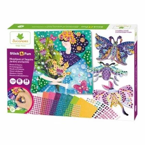 image of Sycomore Stick & Fun Childrens Mosaics and Sequins Enchanted Garden