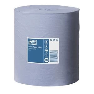 image of Original Tork Centrefeed Paper Roll 1 Ply 210mm X 300m Blue Pack of 6 Rolls