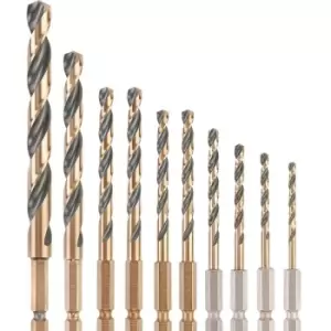 Image of DEWALT Black & Gold Hex Drill Bit Set - 10 Piece - N/A