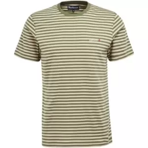 Image of Barbour Bilting Stripe T-Shirt - Green