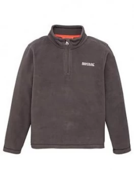 Image of Regatta Boys Hot Shot Ii 1/4 Zip Fleece - Black