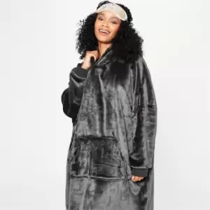 Image of Biba Oversized Fleece Hoodie - Grey