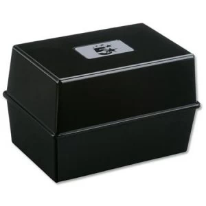 Image of 5 Star Office Card Index Box Capacity 250 Cards 5x3in 127x76mm Black