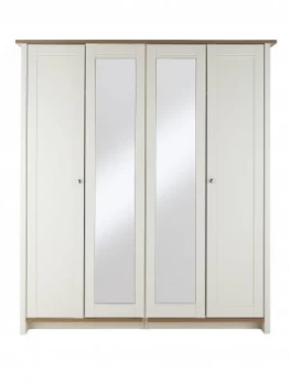 Image of Consort Tivoli 4-Door Mirrored Wardrobe