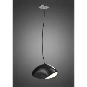 Image of Pasion pendant light 3 E27 bulbs, glossy black/white aryl/polished chrome