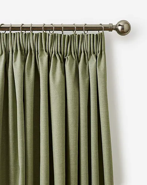 Image of JD Williams Harvard Woven Curtain Green 117 x 229cm OH14422