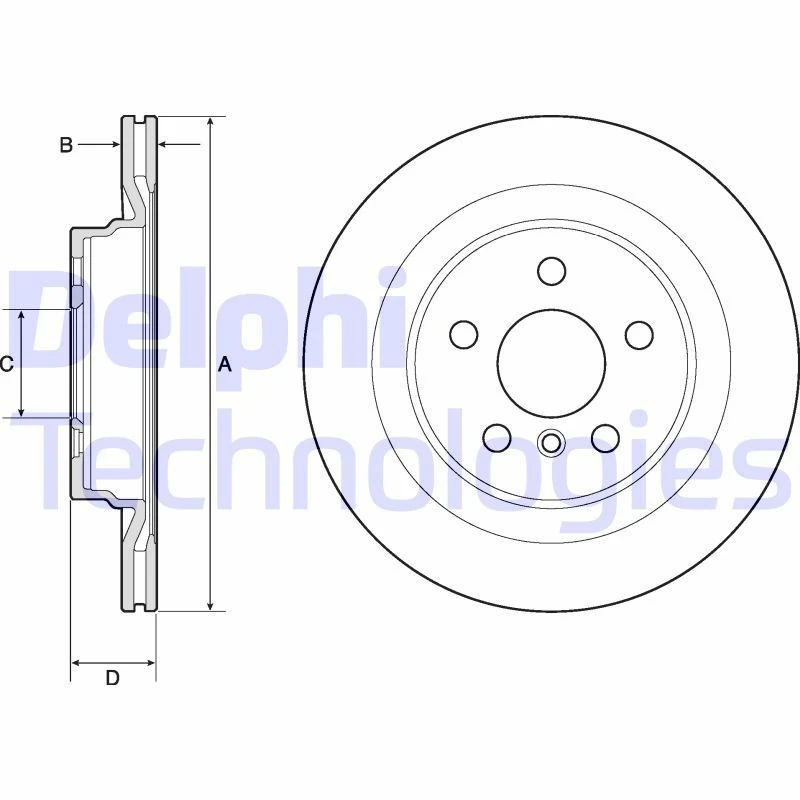 Image of DELPHI Brake disc DELPHI BG4778C