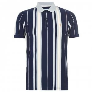 image of Farah Vintage Stripe Polo Shirt - 996 Yale