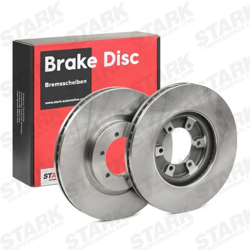 Image of STARK SKBD-0022984 Brake disc Front Axle, Vented, Cast Iron, Uncoated, Untreated, without bolts/screws Cast Iron Brake Disc (82)