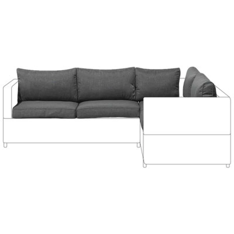 Image of Beliani Outdoor Cushion Cover Set Avola Dark Grey