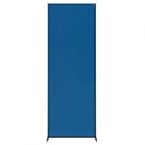 Nobo Freestanding Room Divider Screen Impression Pro 600mm x 1800mm x 300mm Felt, Metal Blue