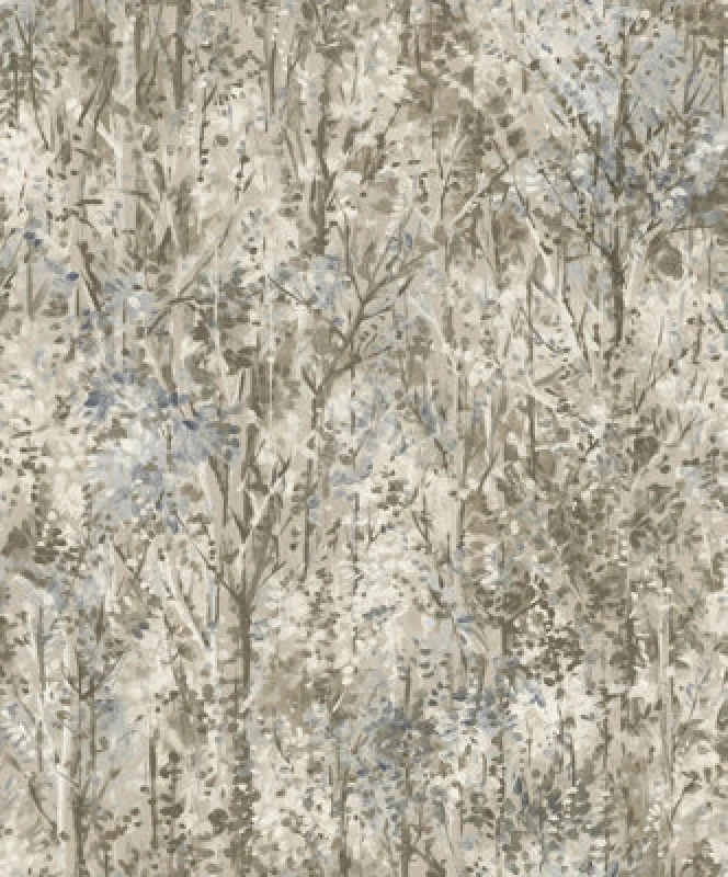 Image of Holden Decor Verdant Blue Cotemporary Tree Wallpaper