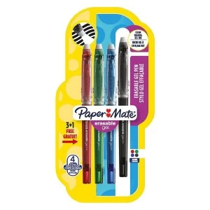 image of Paper Mate Erasable Gel Standard Assorted (Pack 4)