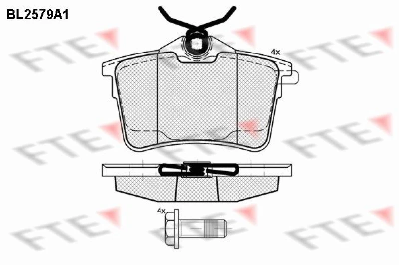Image of Brake pad set FTE 9010830
