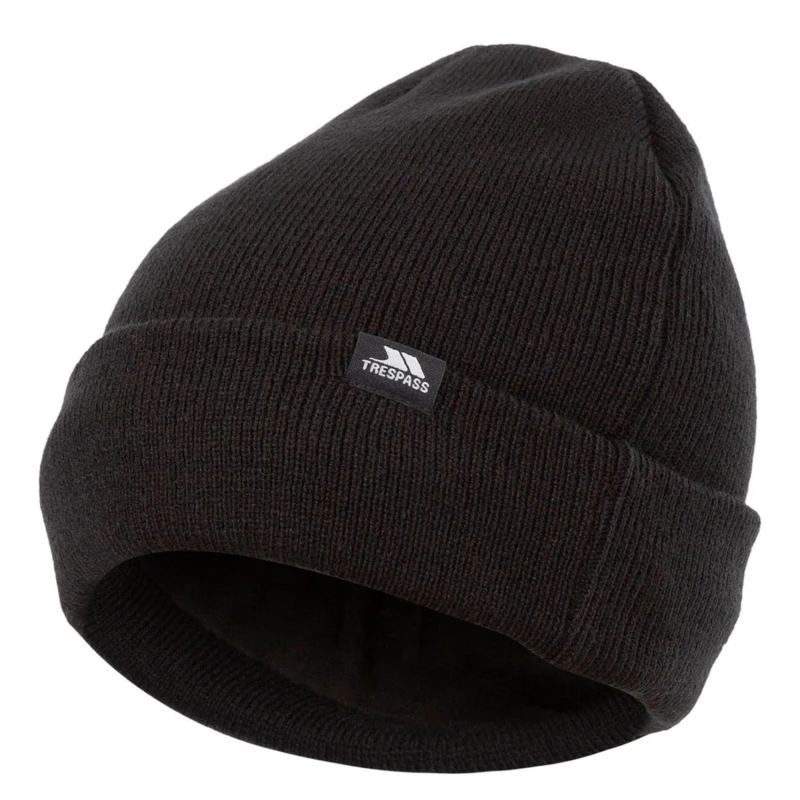 Image of Trespass Mens Littlebrook Beanie in Black Male One Size