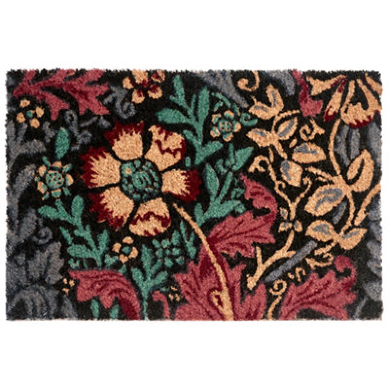 Image of Beliani Doormat Illiamna Multicolour 50 X 80 Cm Flower Coir