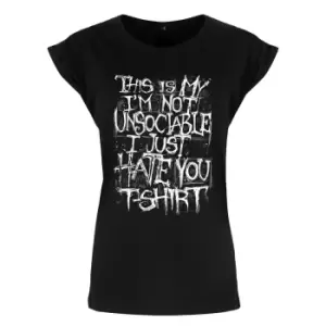 Image of Grindstore Womens/Ladies Im Not Unsociable T-Shirt (M) (Black)