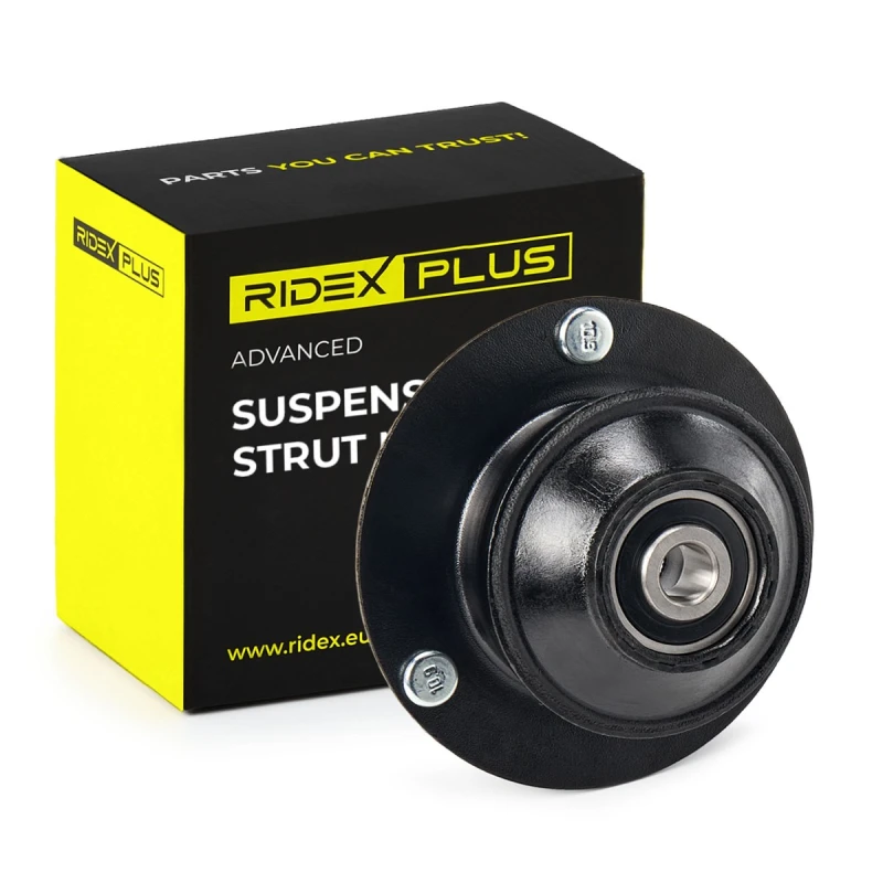 Image of RIDEX PLUS 1180S0111P Top strut mount Front Axle Right, with bearing(s) Suspension Strut Support Bearing (1180)