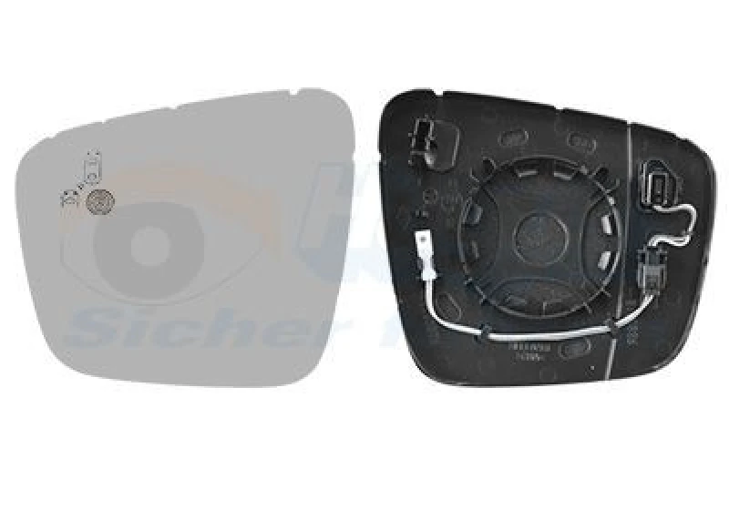 Image of VAN WEZEL Wing mirror glass VAN WEZEL 4415835