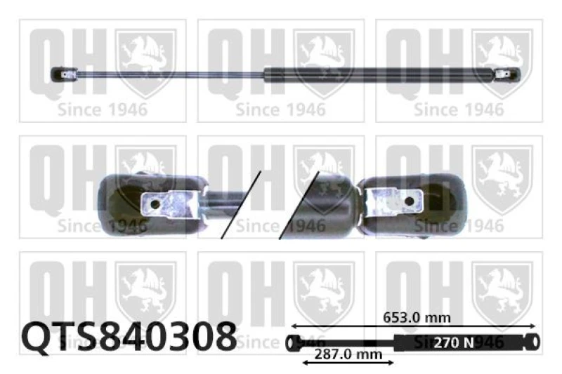 Image of QUINTON HAZELL Tailgate strut QUINTON HAZELL QTS840308