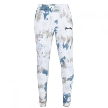 Hype Khaki Tie Dye Scribble Logo Mens Joggers - Khaki