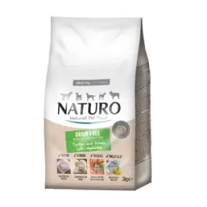 image of Naturo Adult Dog Grain Free Turkey with Potato and Vegetables Dog Food 2kg