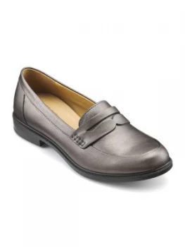 image of Hotter Dorset Smart Loafer Shoes Silver