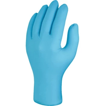 image of Utah Disposable Gloves, Blue, Nitrile, Powder Free, Textured Fingertips, - Skytec