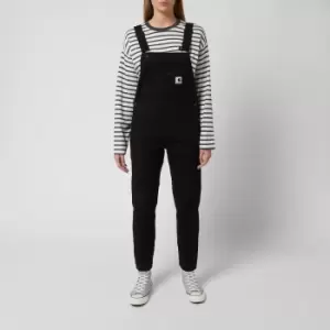 image of Carhartt Wip Bib Overall Womens, Black Rinsed, Female, Pants, I028634.8902